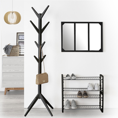 Range-chaussures x6, noir Staky