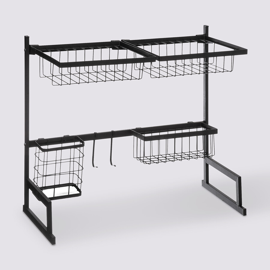 Organiseur d'évier égouttoir en métal, noir Ancien prix : 29,99€