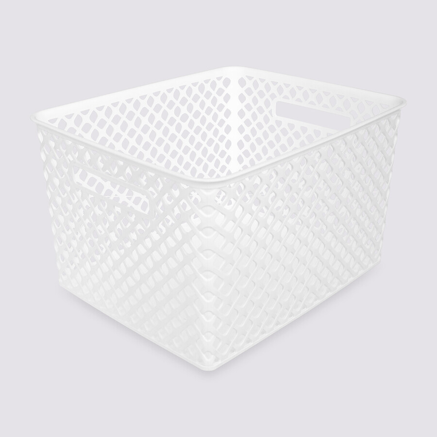 Panier en plastique 19l, blanc Folky