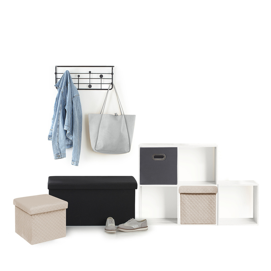 Pouf pliable 31x31 cm, noir Mix'n modul