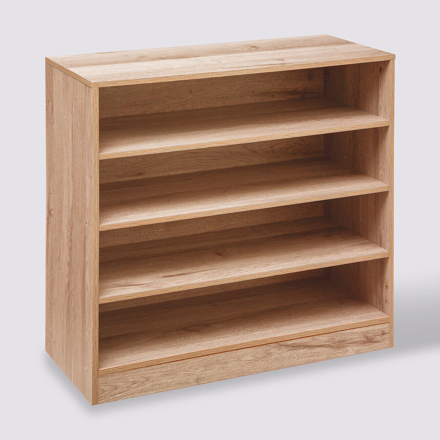 Meuble range-chaussures x12, effet bois naturel Moduly