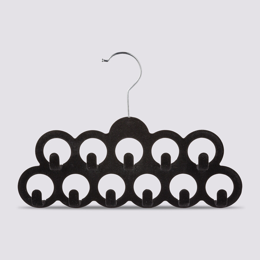 Cintre à ceintures en feutrine, noir Hang'belt