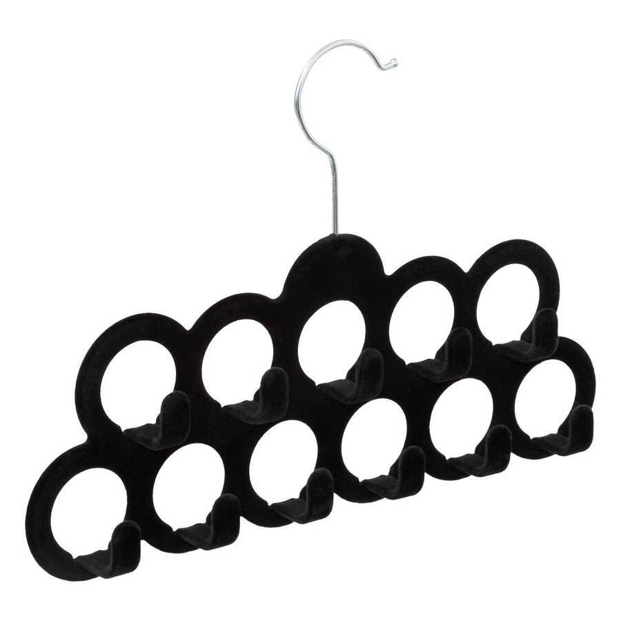 Cintre à ceintures en feutrine, noir Hang'belt