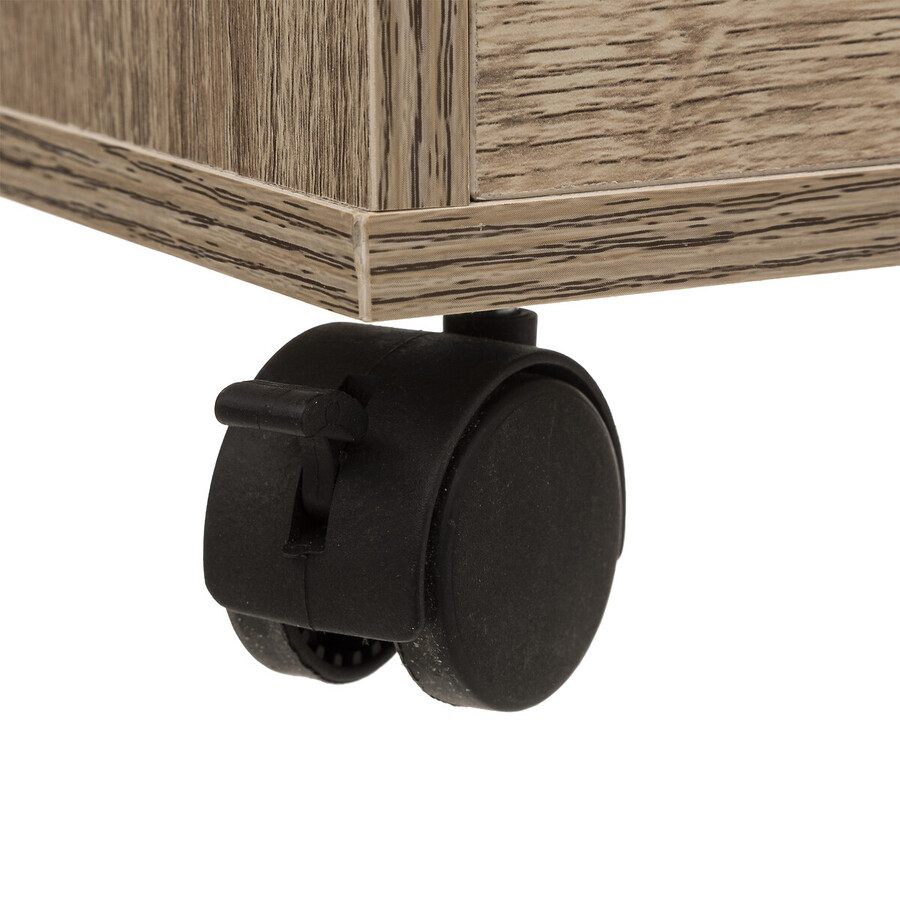 Tour 2 portes à roulettes, effet bois 