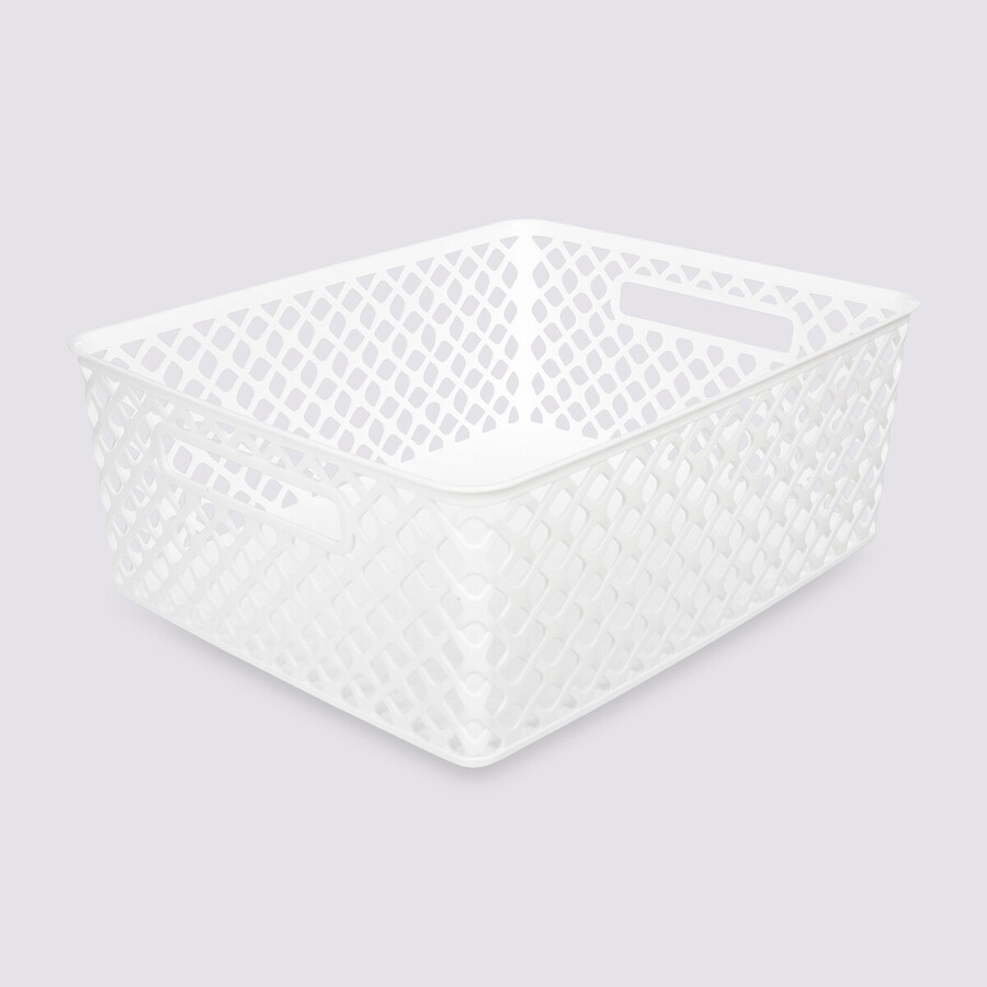 Panier en plastique 11l, blanc Folky