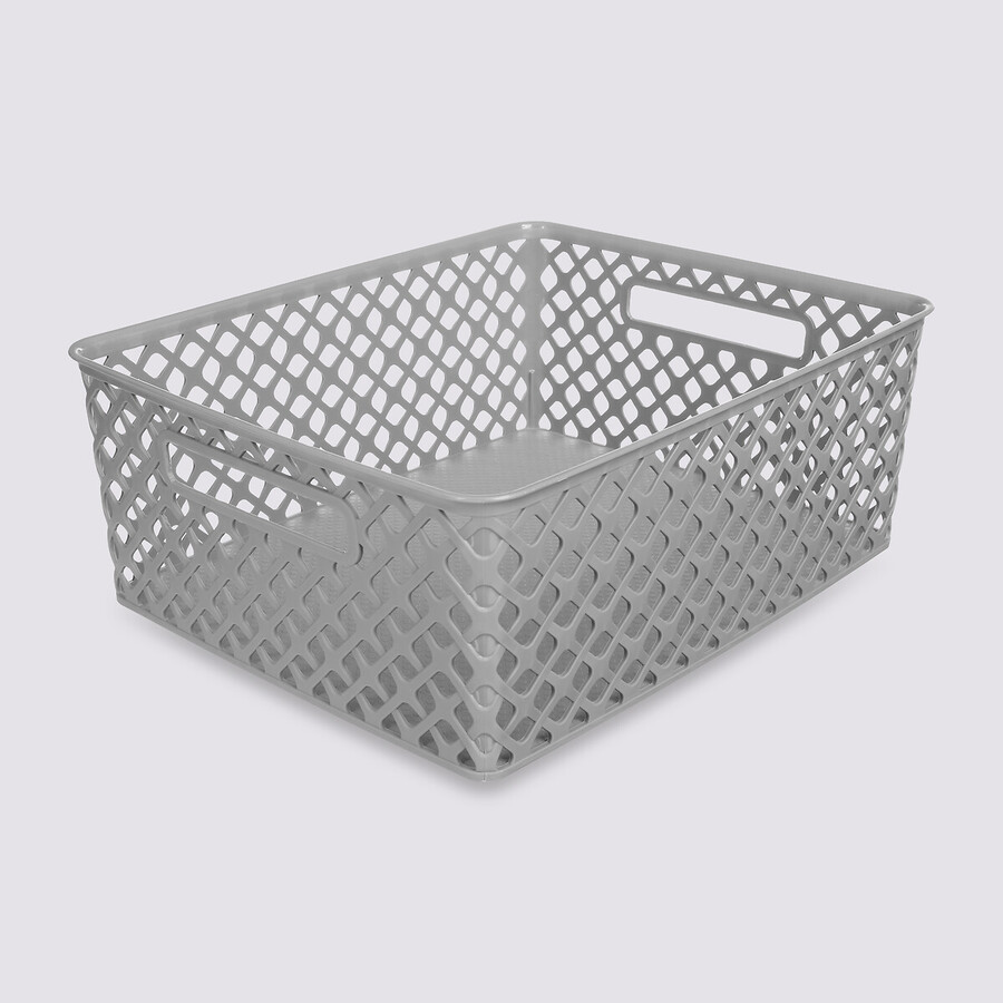 Panier en plastique 11l, gris Folky
