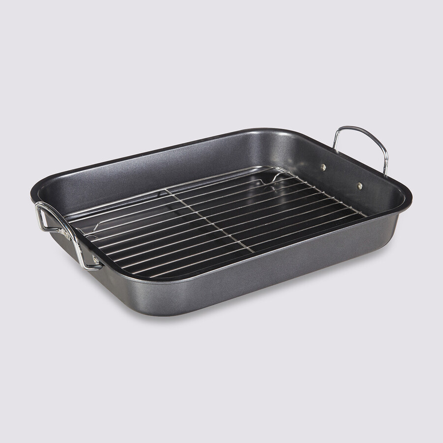 Plat à rôtisserie avec grille acier