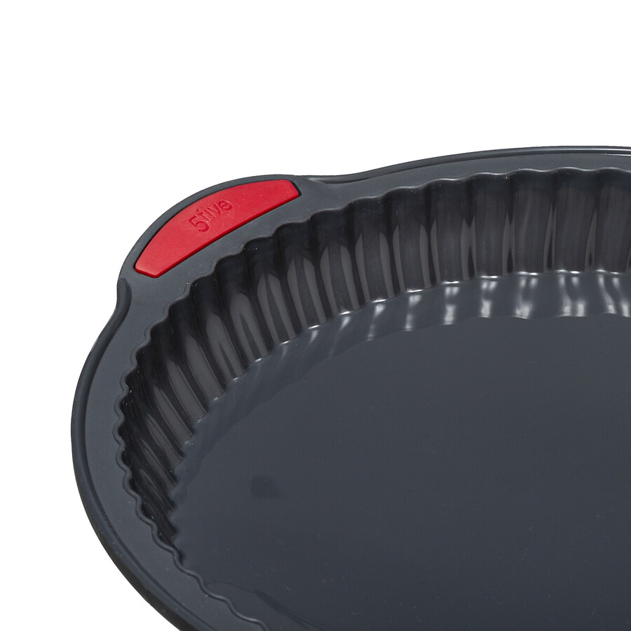 Moule à tarte 26cm silicone- noir,rouge Silitop