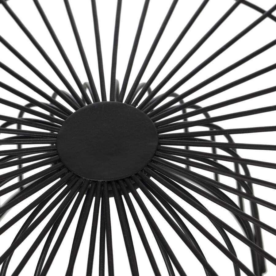 Corbeille en métal sur pied 28 cm, noir