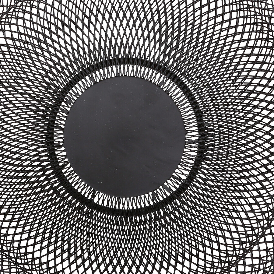 Corbeille en métal 27 cm, noir Mesh