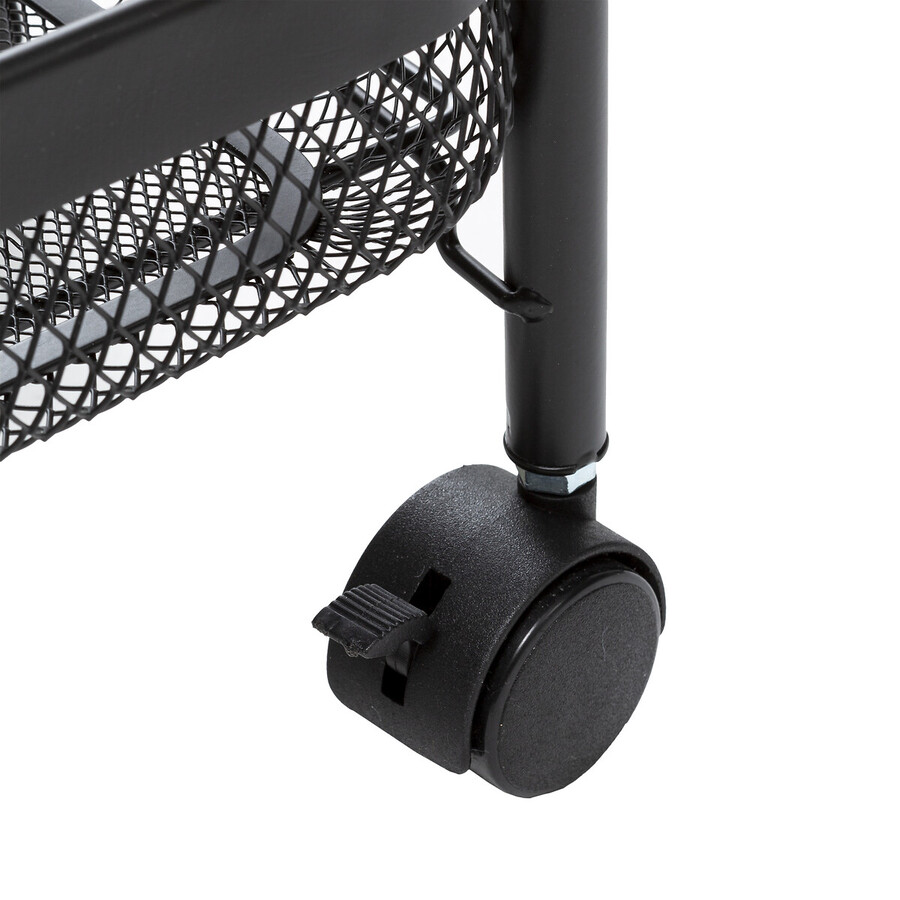 Desserte à roulettes 3 étages, noir Mayaj