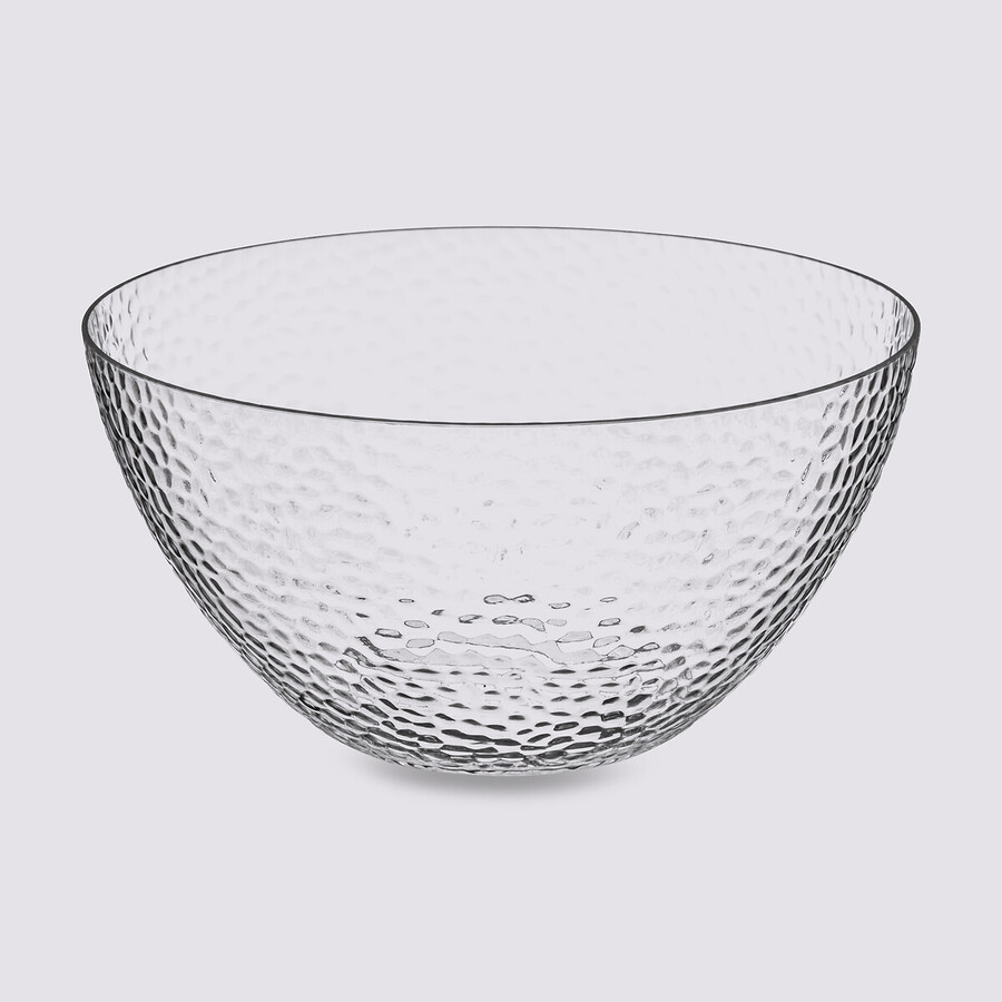 Saladier martelé d25 cm, transparent Estiva