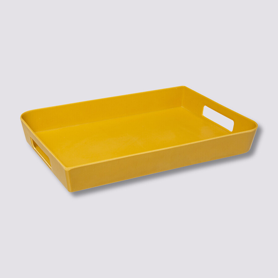Plateau 35x25 cm, jaune moutarde Modern color