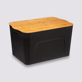 Boîte plastique couvercle bambou 24l Blackbamboo