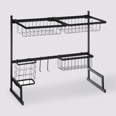 Organiseur d'évier égouttoir en métal, noir Ancien prix : 29,99€