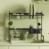 Organiseur d'évier égouttoir en métal, noir Ancien prix : 29,99€