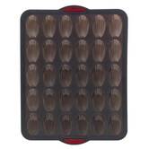 Moule 30 madeleines silicone- noir,rouge Silitop