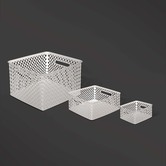 Panier en plastique 19l, blanc Folky