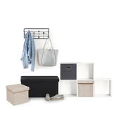 Pouf pliable 31x31 cm, noir Mix'n modul