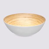 Saladier d30 cm, blanc Bambou