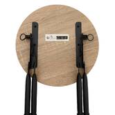 Tabouret pliant, effet bois naturel