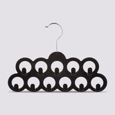 Cintre à ceintures en feutrine, noir Hang'belt