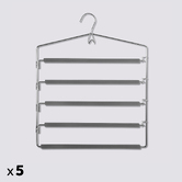 Lot de 5 cintres pantalons en métal Hang'pant