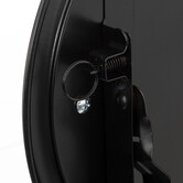 Tabouret pliant, velours gris 