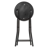 Tabouret pliant, velours gris 