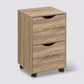 Tour 2 portes à roulettes, effet bois 