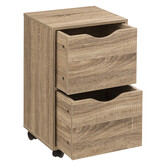 Tour 2 portes à roulettes, effet bois 