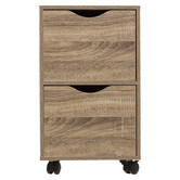 Tour 2 portes à roulettes, effet bois 