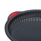 Moule à tarte 26cm silicone- noir,rouge Silitop