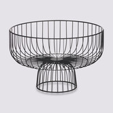 Corbeille en métal sur pied 28 cm, noir