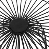 Corbeille en métal sur pied 28 cm, noir