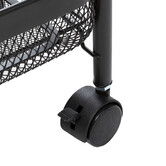 Desserte à roulettes 3 étages, noir Mayaj