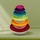 6 boîtes de conservation rondes Colors