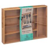 Range-couverts 5 compartiments Bambou
