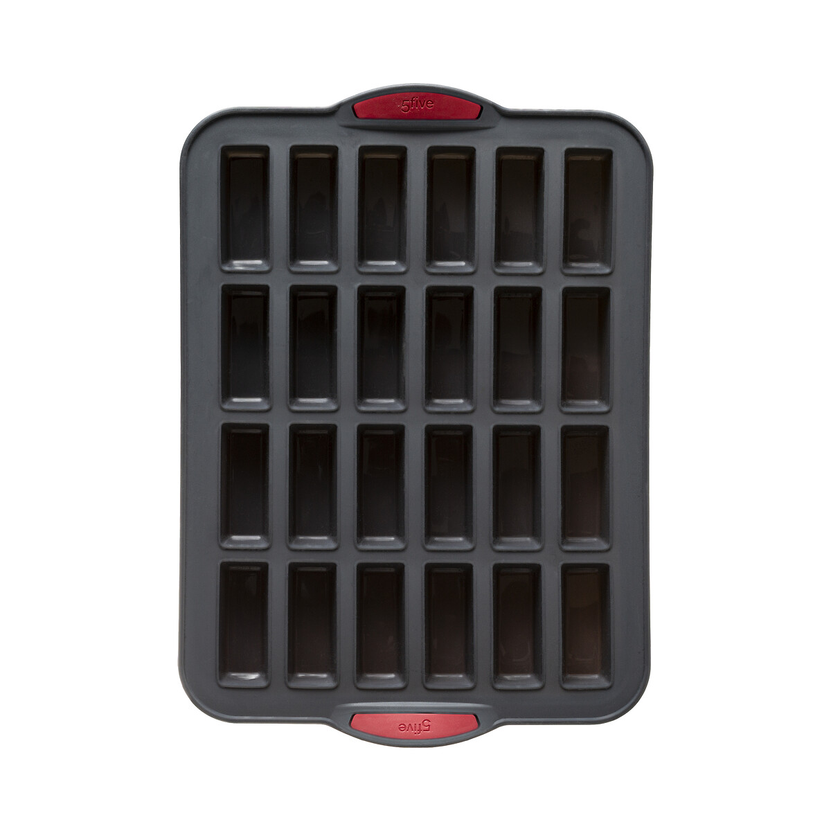 Moule 24 financiers silicone- noir,rouge Silitop