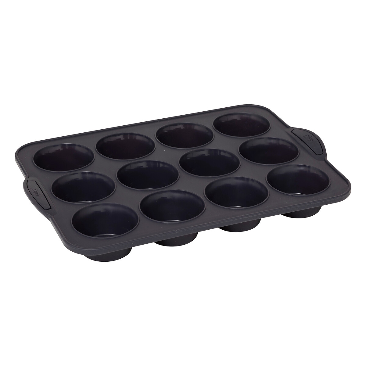 Moule 12 muffins silicone - noir Silitop