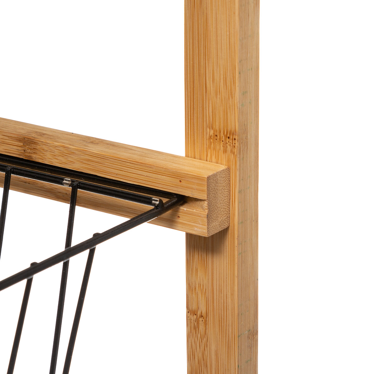 Desserte étroite 3 niveaux, noir Black bambou