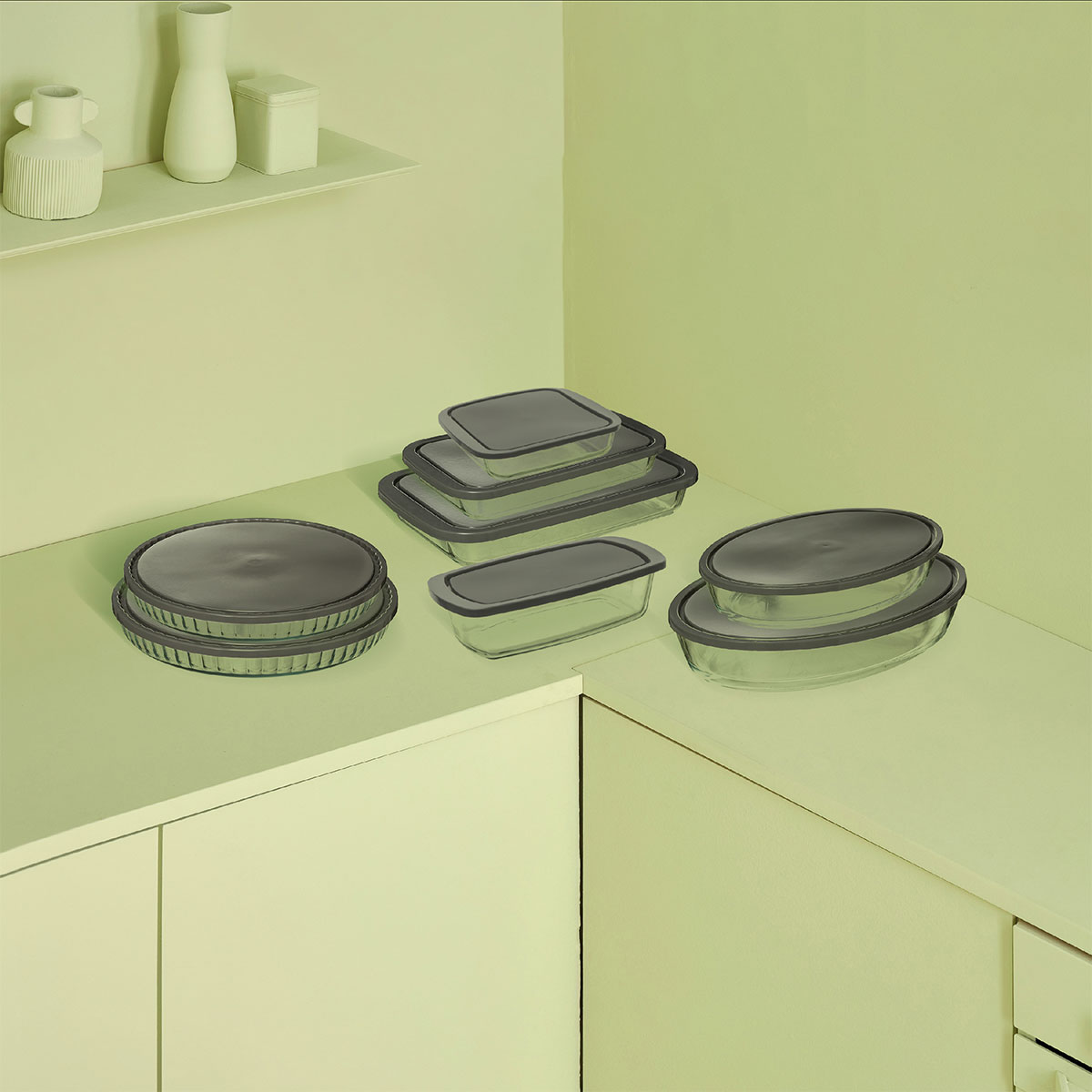 Plat ovale avec couvercle 30x21cm Keepeat