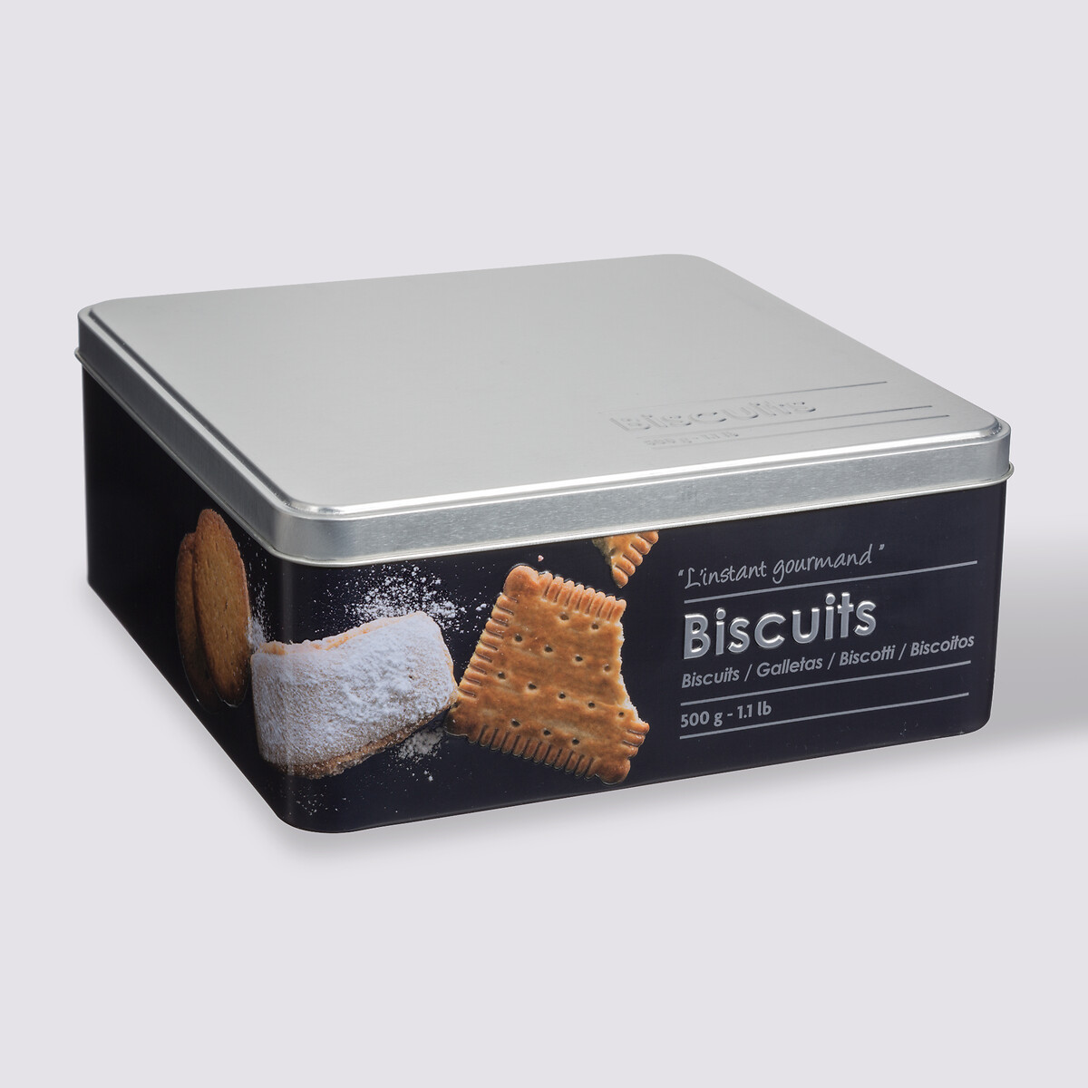 Boîte biscuits métal, noir Black edition