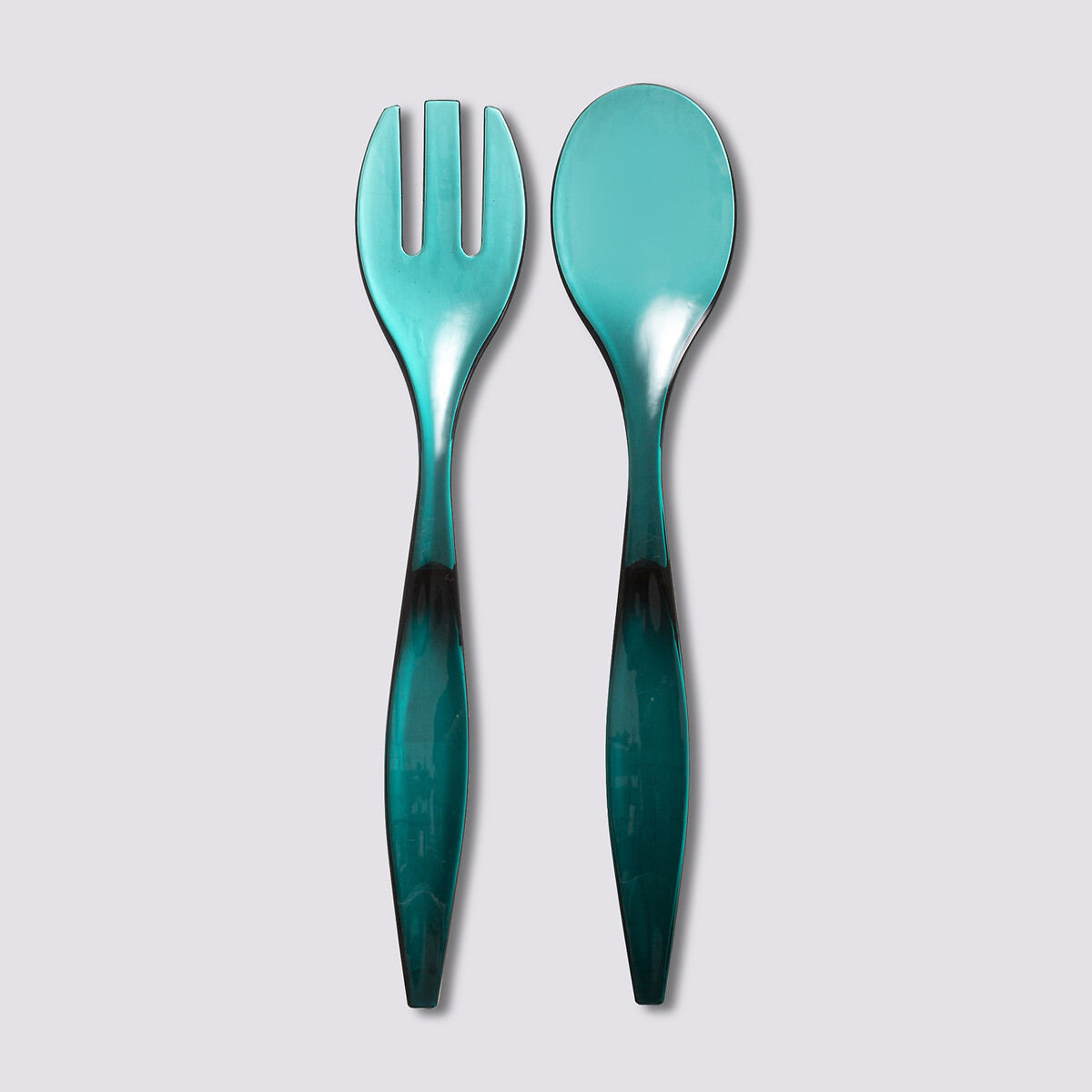 Couverts à salade, bleu pétrole Square