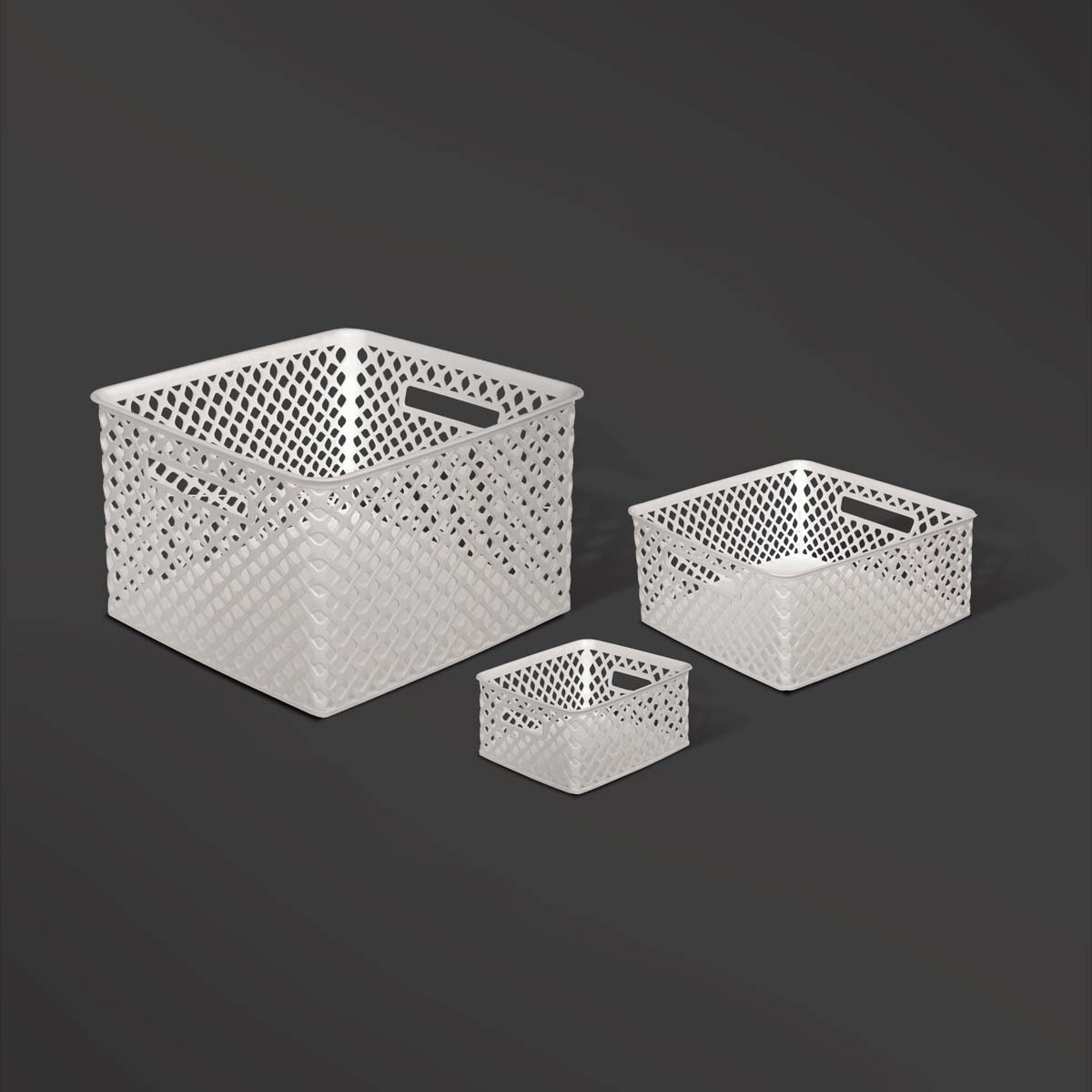 Panier en plastique 4l, blanc Folky