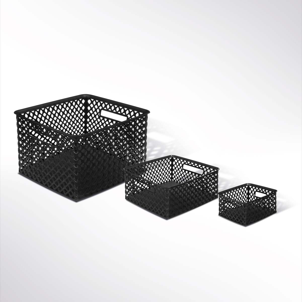 Panier en plastique 4l, noir Folky