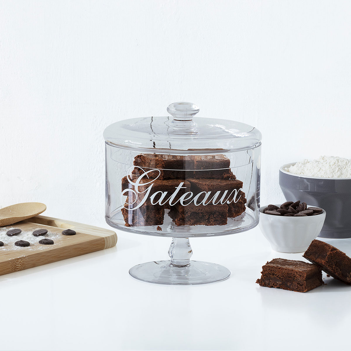 Bonbonnière verre sur pied 1,8l 