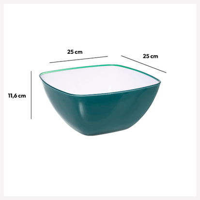 Saladier d25 cm, bleu marine Square