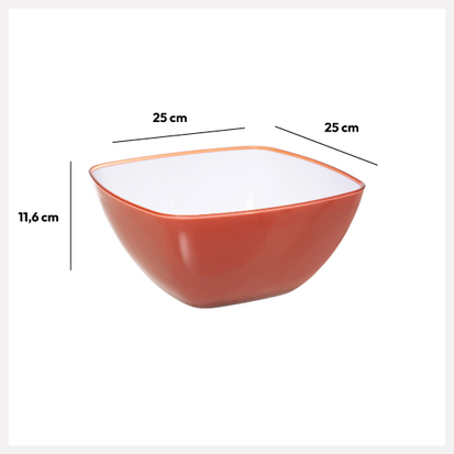 Saladier d25 cm, orange Square