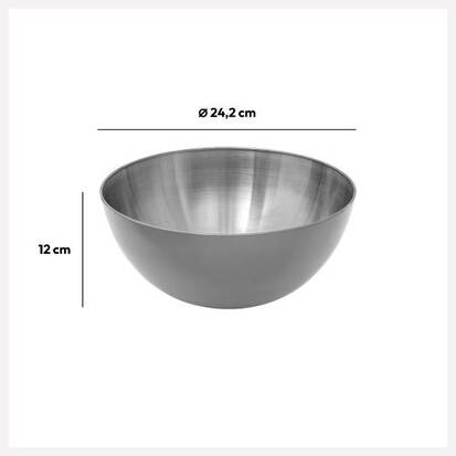Saladier d24 cm, inox 